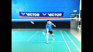 周教練 羽球教室 14-反手放對角短球 (Coach Chiu badminton trainning/class - lesson14)