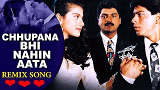 Chhupana Bhi Nahi Aata - HD VIDEO | Baazigar | Shahrukh & Kajol | Vinod Rathod | 90's Romantic Song