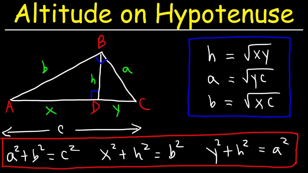 Altitude Geometry Altitude On Hypotenuse Theorem Geometry Practice