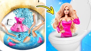 From Poor Barbie to Rich 💔 Doll Makeover Challenge 💸