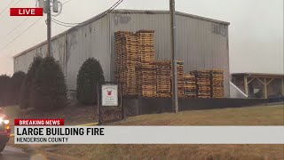 Large fire reported at Henderson Co. apple packing facility