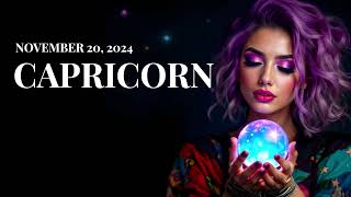 Capricorn Daily Horoscope - November 20, 2024 | Luck, Love & Career Insights