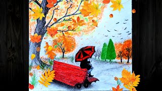 AUTUMN Scenery Drawing #2 / Kuz fasli rasmini chizish