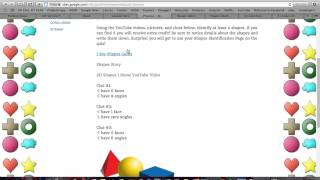 Shapes Webquest
