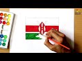 how to draw national flag of kenya kenya