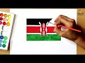 how to draw national flag of kenya kenya