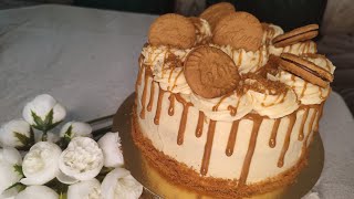 Layer cake spéculoos crème diplomate 🥧  #layercake #layercakes #speculoos #cremediplomate