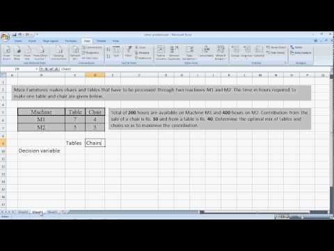 Linear Programming with Excel Solver Linear Programming with Excel Solver