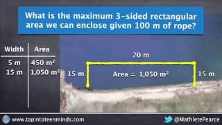 Maximizing Area of 3-Sided Rectangular Enclosures With a Fixed Perimeter - Optimization