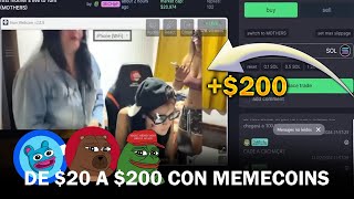 CÓMO PASAR DE $20 A $200 DOLARES CON MEMECOINS (FÁCIL) | MEMECOINS PARA PRINCIPIANTES