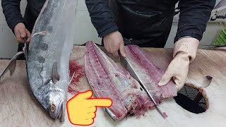 Amazing Talang Queenfish Cutting Skills | Fillet Knife Perfectly