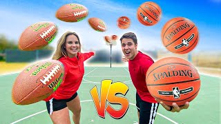 FOOTBALL vs BASKETBALL TRICKSHOT H.O.R.S.E. ft. Jenna Bandy