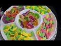 🍋🍊🍇fruity gummies asmr platter satisfying compilation