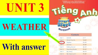 Tiếng Anh 4 moi, i learn smart start, Unit 3, Weather, Workbook | Luyện nghe tiếng Anh