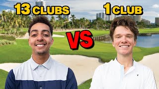 Can a Scratch Golfer Beat Me With One Club?!