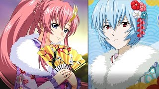 SRW DD Lacus \u0026 Rei (New Year Girls 2021) l スパロボDD ラクス + レイ SSR (2021新年衣装 l Gundam SEED \u0026 Evangelion)