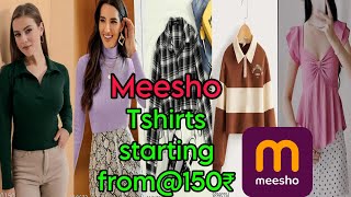 Meesho Trending T-shirts for Office, College \u0026 Daily Wear || Office Wear || #meesho #tshirts #tops