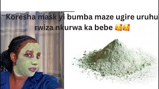 Koresha iyi mask yicyatsi /[ibumba ] maze ugire uruhu rucyeye kd rutoshye ❤️❤️❤️❤️🎉