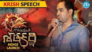 Krish Speech - Gautamiputra Satakarni Movie Launch - Balakrishna || Kajal Aggarwal || DSP