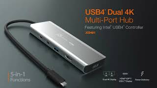 j5create USB4® Dual 4K Multi-Port Hub | Model: JCD401