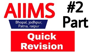 AIIMS staff nurse exam 2020 l quick revision points for combined AIIMS exam #2