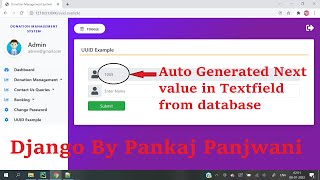 Django || Auto Generated Next Value in textfield from database || Django in Hindi