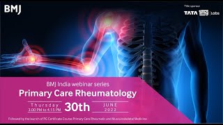 live webinar on Primary Care Rheumatology