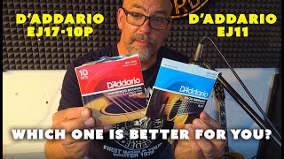 D'Addario EJ11 vs D'Addario EJ17-10P | Acoustic Guitar Strings