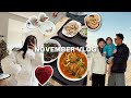 NOV VLOG｜久违不带娃date吃到好吃的炸酱面｜黑五Alo开箱｜烂肉豇豆番茄米线｜参加黄豆酱满月宴｜感恩节烤排骨Kaia吃了三块！！！