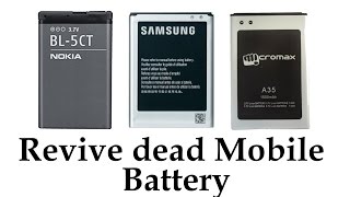 How to Revive a dead cellphone battery (Any Brand)