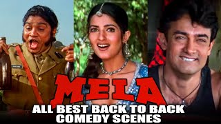 Mela Movie All Best Back To Back Comedy Scenes | Aamir Khan | Johnny Lever | Faisal Khan | Twinkle
