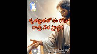 కృతజ్ఞతతో ఈ రోజు రాత్రి వేళ ప్రార్ధన//A night 🌙 prayer before going to sleep//03.01.2025