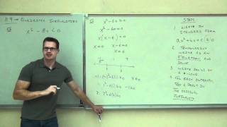 Intermediate Algebra Lecture 11.4:  Solving Non-Linear and Quadratic Inequalities.