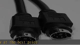 Mini Din 6 Pin 25 ft Male Male Cable Black Color Not for Video Conference