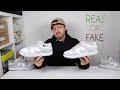 real vs fake nike dunk low grey fog sneaker comparison