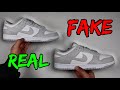 REAL VS FAKE! NIKE DUNK LOW GREY FOG SNEAKER COMPARISON!