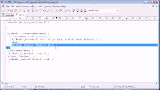 jQuery Tutorial - 108 - Email validation