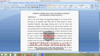 CRIMINAL PREDICTION USING MACHINE LEARNING ALGORITHMS PYTHON PROJECT 2020