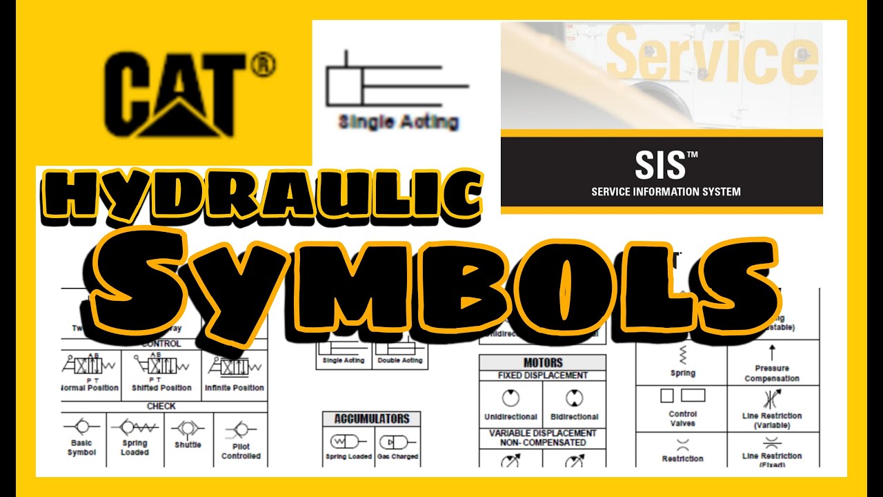 SCHEMATIC SYMBOLS HYDRAULIC CATERPILLAR - YouTube