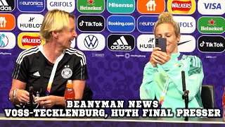 Martina Voss-Tecklenburg, Svenja Huth pre-match press conference| England v Germany |Euro 2022 FINAL