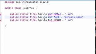Android Application Development Tutorial 112 Setting up SQLite Database Variables