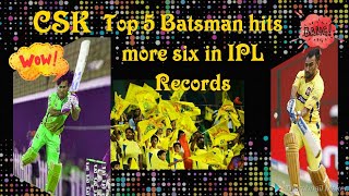 CSK Top 5 Players Hits More sixes in IPL Records