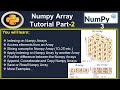 Python Numpy Tutorial:  NumPy Array Operations Tutorial Part-2 #3