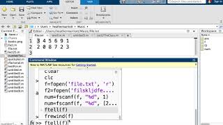 MATLAB Random File Access