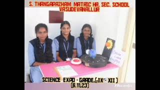 Science Expo - STMS Higher Secondary students - S. Thangapazham Matric Hr.Sec.School-2023