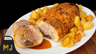 Pollo relleno al horno | Recetas de Navidad