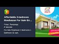 Affordable 2-bedroom Rowhouse For Sale thru Pag-IBIG in Porac Pampanga