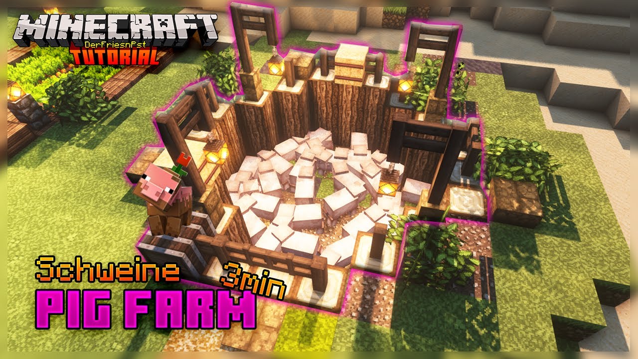 Minecraft Pig Schweine Farm Tutorial Youtube
