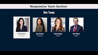 How to create Responsive Team Section | How to make Team Section using HTML and CSS