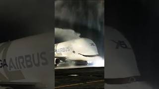 Airbus beluga xl landing at Kolkata Airport 😍🛩 | Water Salute Got Beluga XL #shorts #aviation